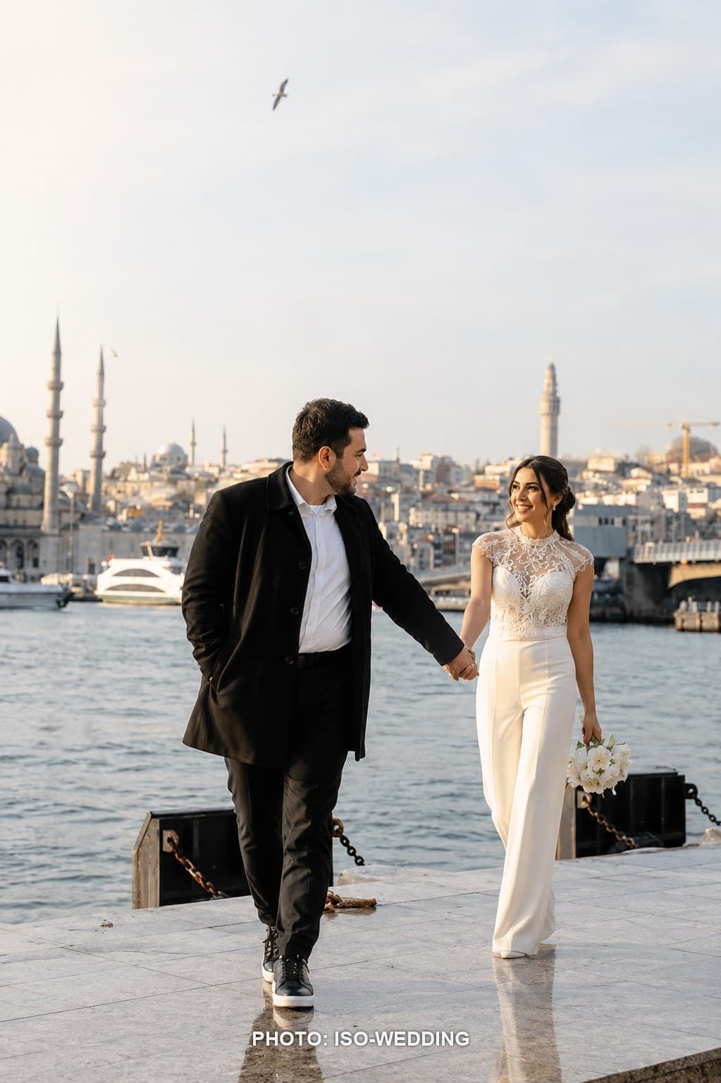 Couple portrait in the modern streets of Karaköy