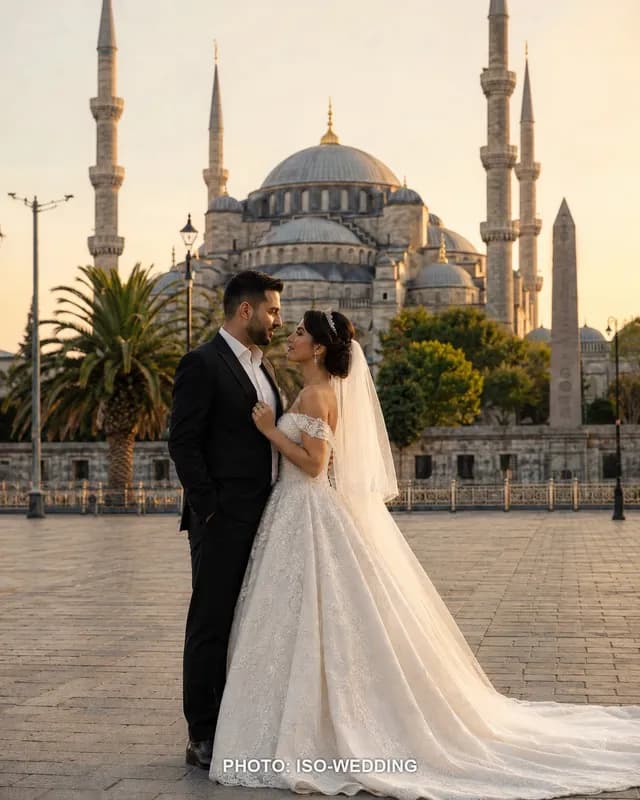İstanbul Sultanahmet silüetindeki kubbeler ve minareler